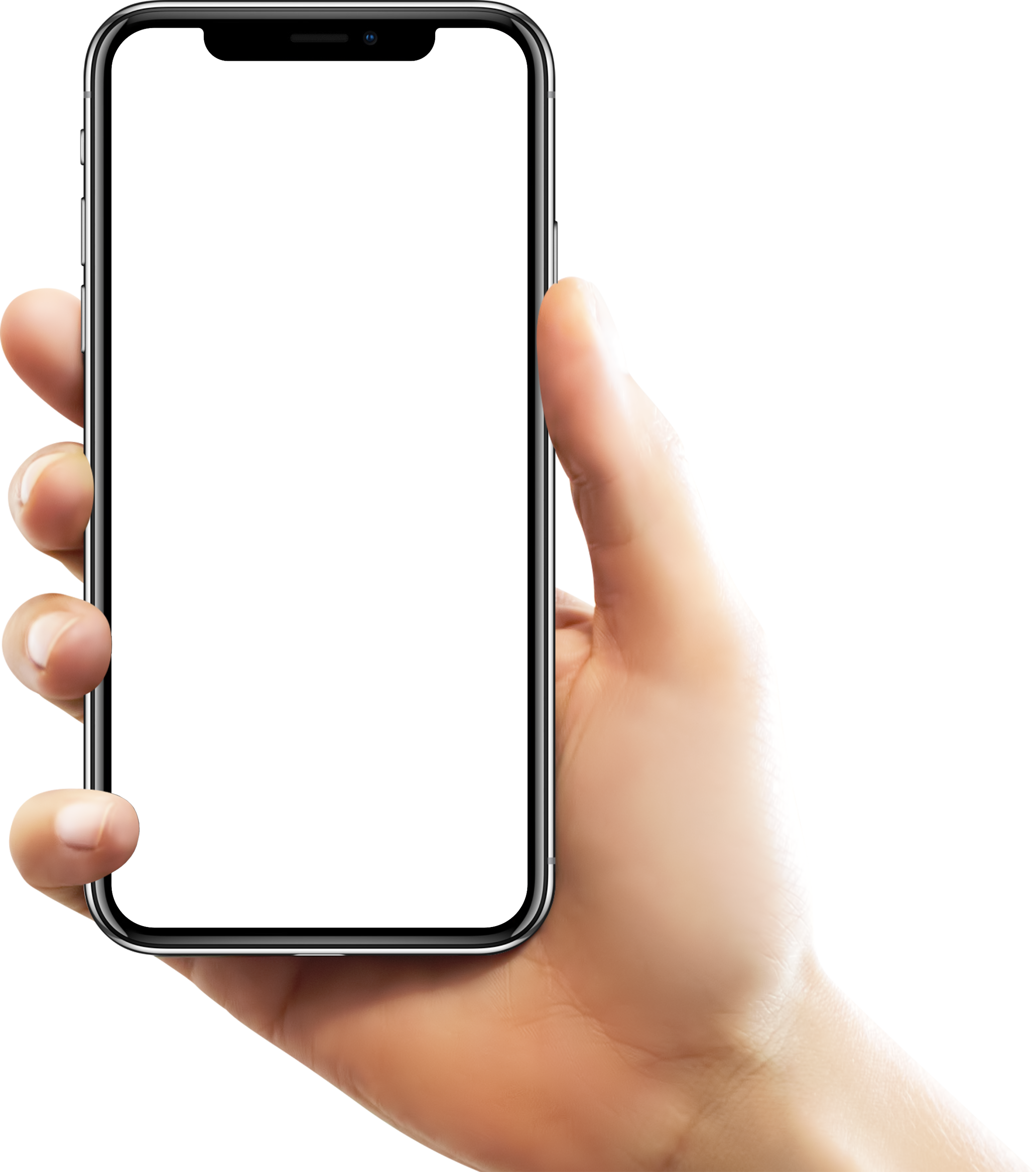 Celular smartphone na mão png transparente